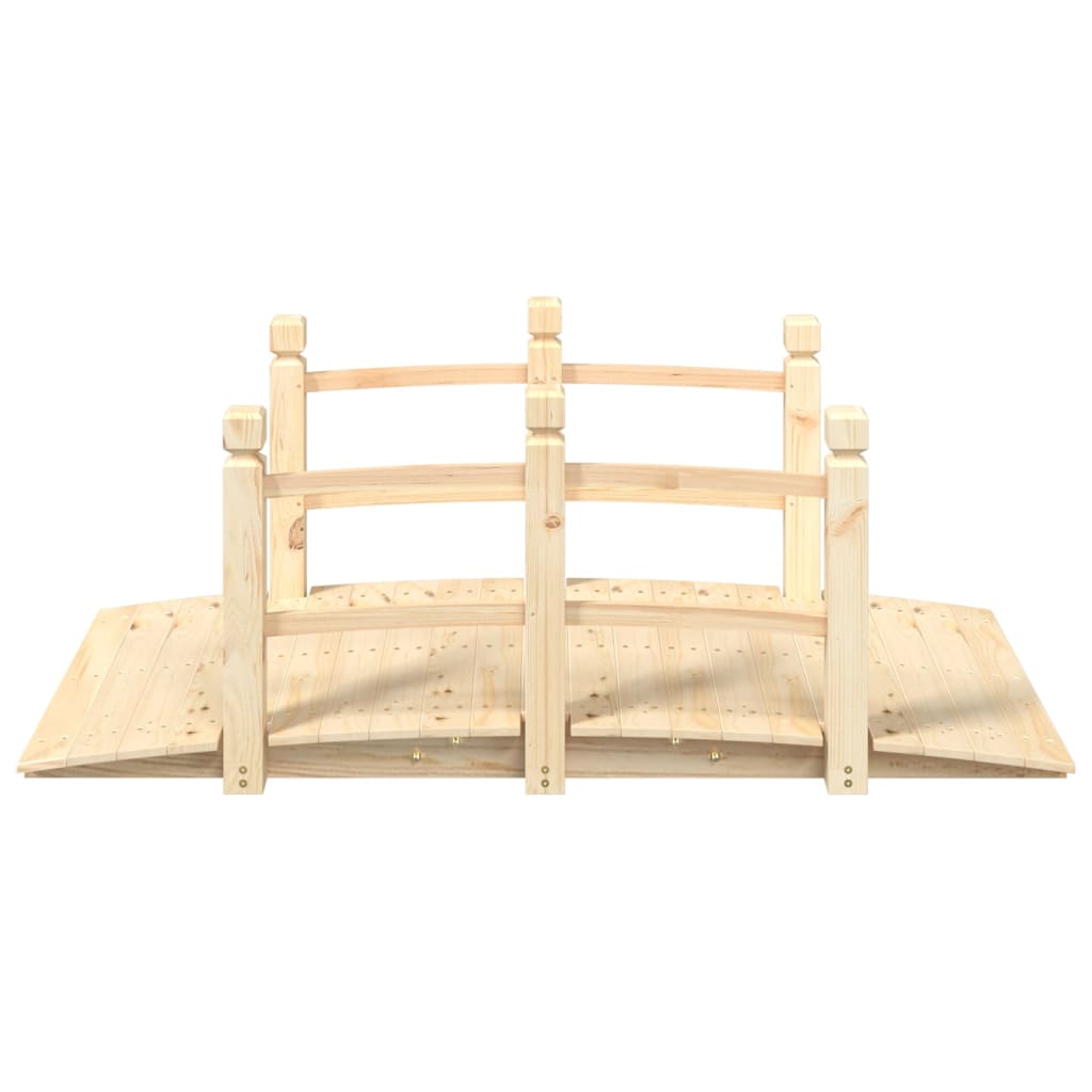 Vidaxl Garden Bridge mit Handläufen 150x67x56 cm Solid Pinewood