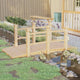 Vidaxl Garden Bridge mit Handläufen 150x67x56 cm Solid Pinewood