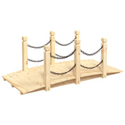 Vidaxl Gartenbrücke mit Kettenschienen 150 x 67 x 56 cm Festkieferholz - afbeelding 2
