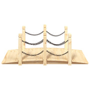 Vidaxl Gartenbrücke mit Kettenschienen 150 x 67 x 56 cm Festkieferholz - afbeelding 3