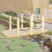 Vidaxl Gartenbrücke mit Kettenschienen 150 x 67 x 56 cm Festkieferholz - afbeelding 1