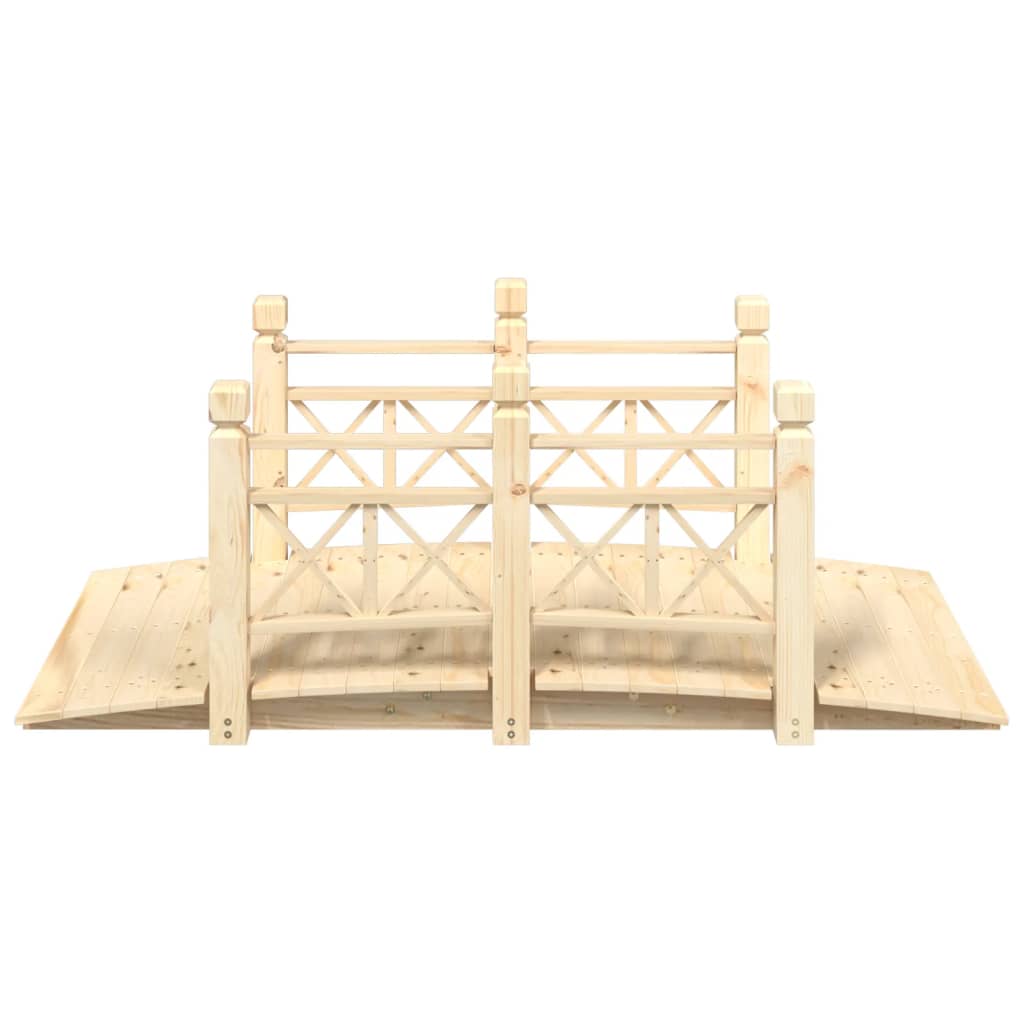 Vidaxl Garden Bridge mit Handläufen 150x67x56 cm Solid Pinewood