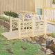 Vidaxl Garden Bridge mit Handläufen 150x67x56 cm Solid Pinewood