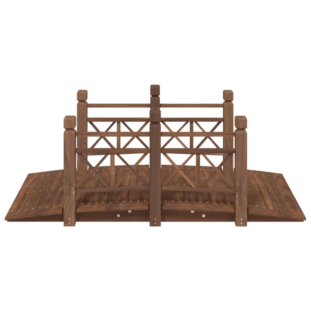 Vidaxl Garden Bridge mit Handläufen 150x67x56 cm Solid Pinewood