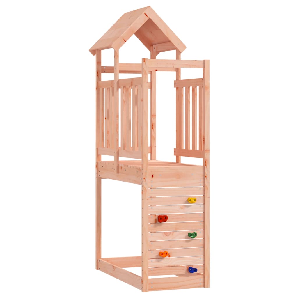Vidaxl -Spielturm mit Felswand 53x110.5x214 cm Solid Douglashout