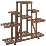 VIDAXL -Anlagenstandard mit Rädern 110x25x101 cm fester Vurenhout - afbeelding 2