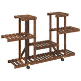 VIDAXL -Pflanzenstandard mit Rädern 110x25x78 cm fester Vurenhout - afbeelding 2