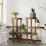 VIDAXL -Pflanzenstandard mit Rädern 110x25x78 cm fester Vurenhout - afbeelding 3