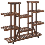 VIDAXL -Pflanzenstandard mit Rädern 110x25x115 cm fester Vurenhout - afbeelding 2