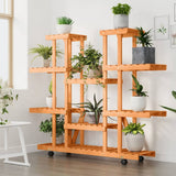 VIDAXL -Pflanzenstandard mit Rädern 110x25x115 cm fester Vurenhout - afbeelding 3