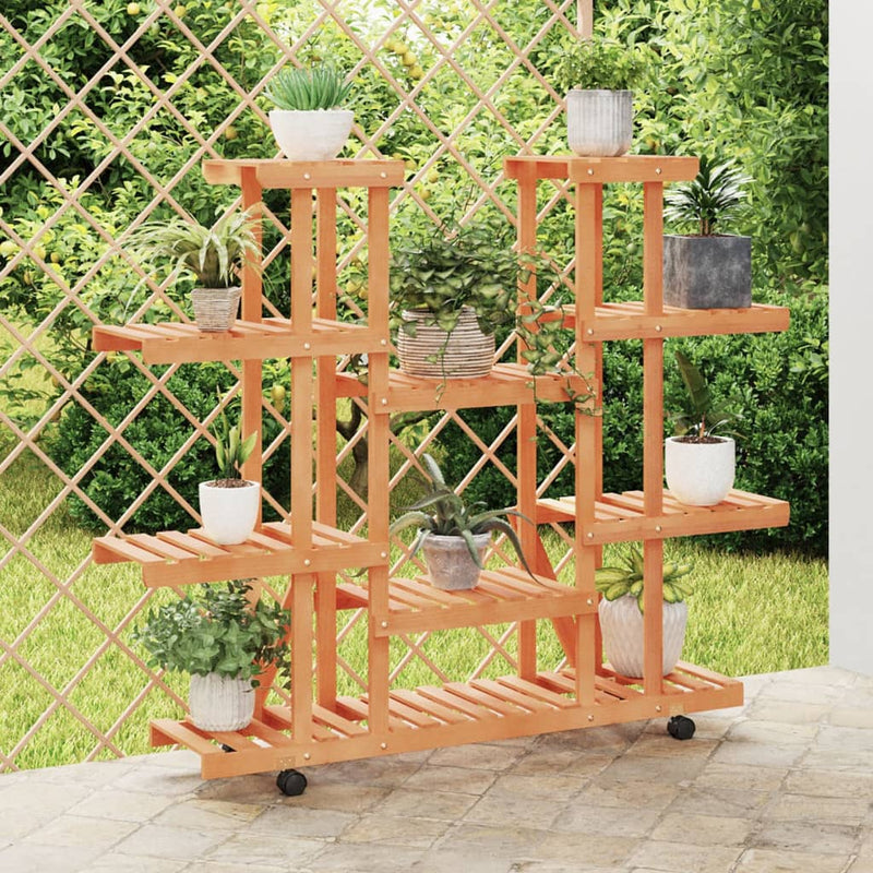 VIDAXL -Pflanzenstandard mit Rädern 110x25x115 cm fester Vurenhout