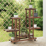 VIDAXL -Pflanzenstandard mit Rädern 95x25x101 cm Feststoff Vurenhout - afbeelding 1