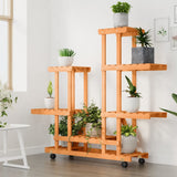 VIDAXL -Pflanzenstandard mit Rädern 95x25x101 cm Feststoff Vurenhout - afbeelding 3