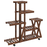 VIDAXL -Pflanzenstandard mit Rädern 95x25x101 cm Feststoff Vurenhout - afbeelding 2