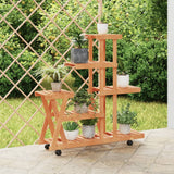 VIDAXL -Pflanzenstandard mit Rädern 95x25x101 cm Feststoff Vurenhout - afbeelding 1