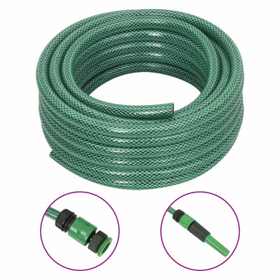 Vidaxl Gartenschlauch mit Kupplung Set 0,6 '' 30 m PVC Grün