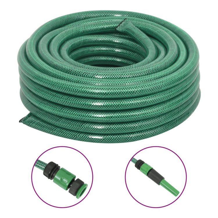 Vidaxl Gartenschlauch mit Kupplungsset 0,9'' 100 m PVC grün