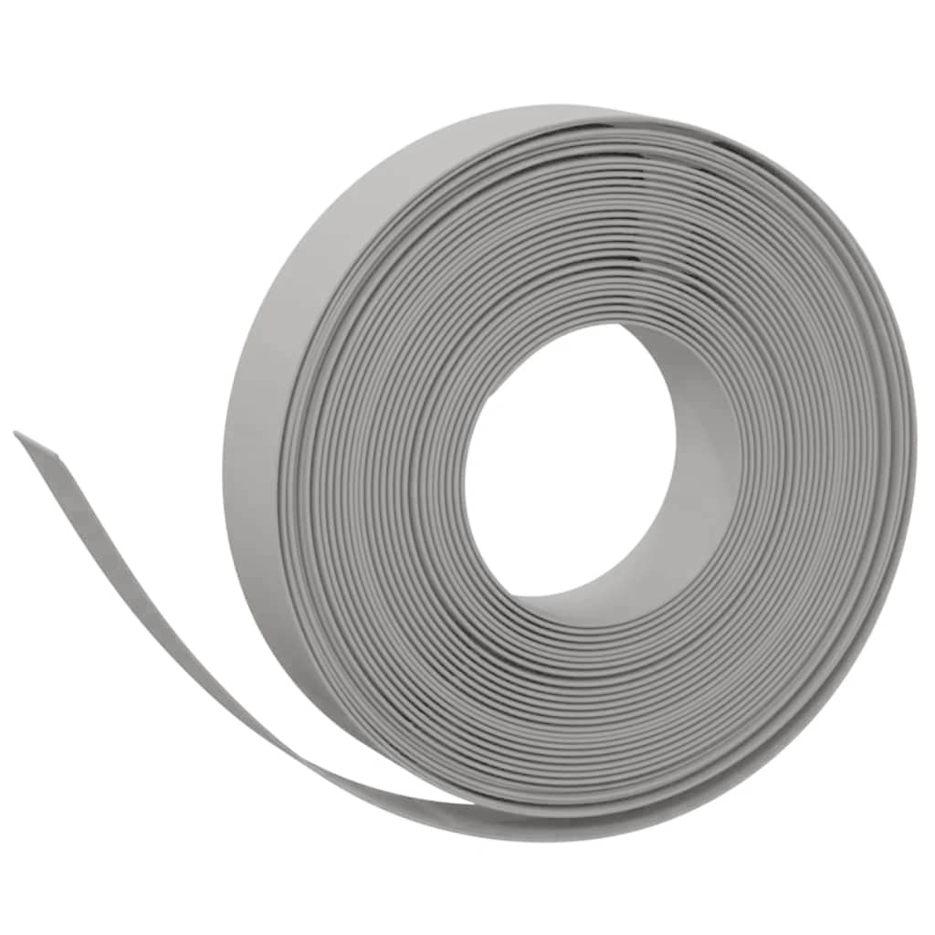 Vidaxl Gartenkanten 4 Stcs 10 m 10 cm Polyethylengrau