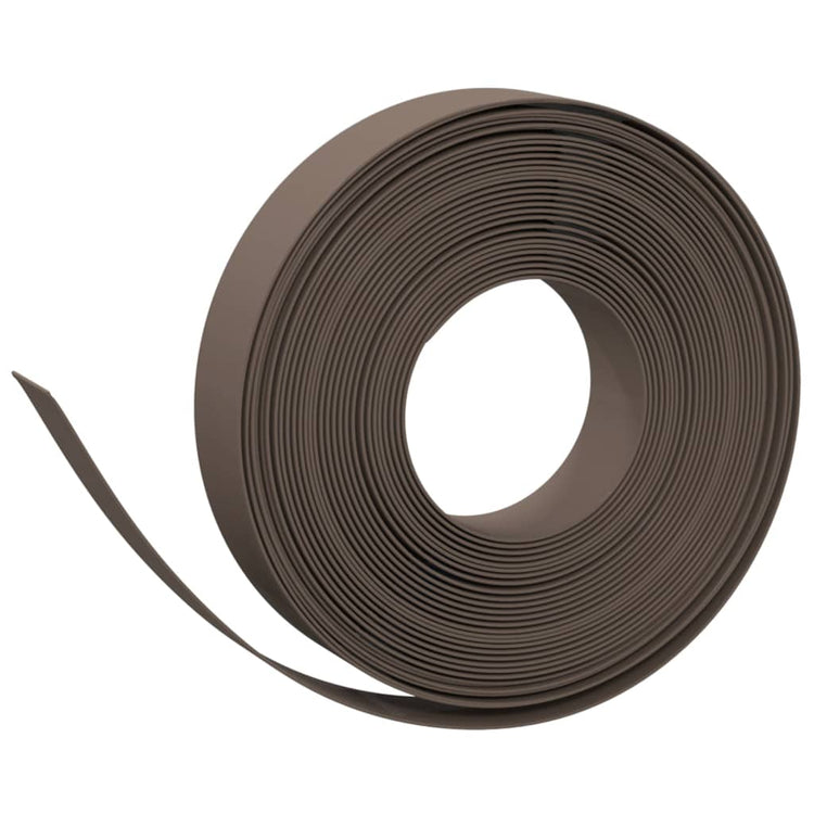 VIDAXL Gartenkanten 2 St. 10 m 10 cm Polyethylenbraun