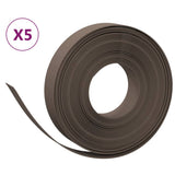 Vidaxl Gartenkanten 5 ST 10 m 10 cm Polyethylenbraun - afbeelding 2