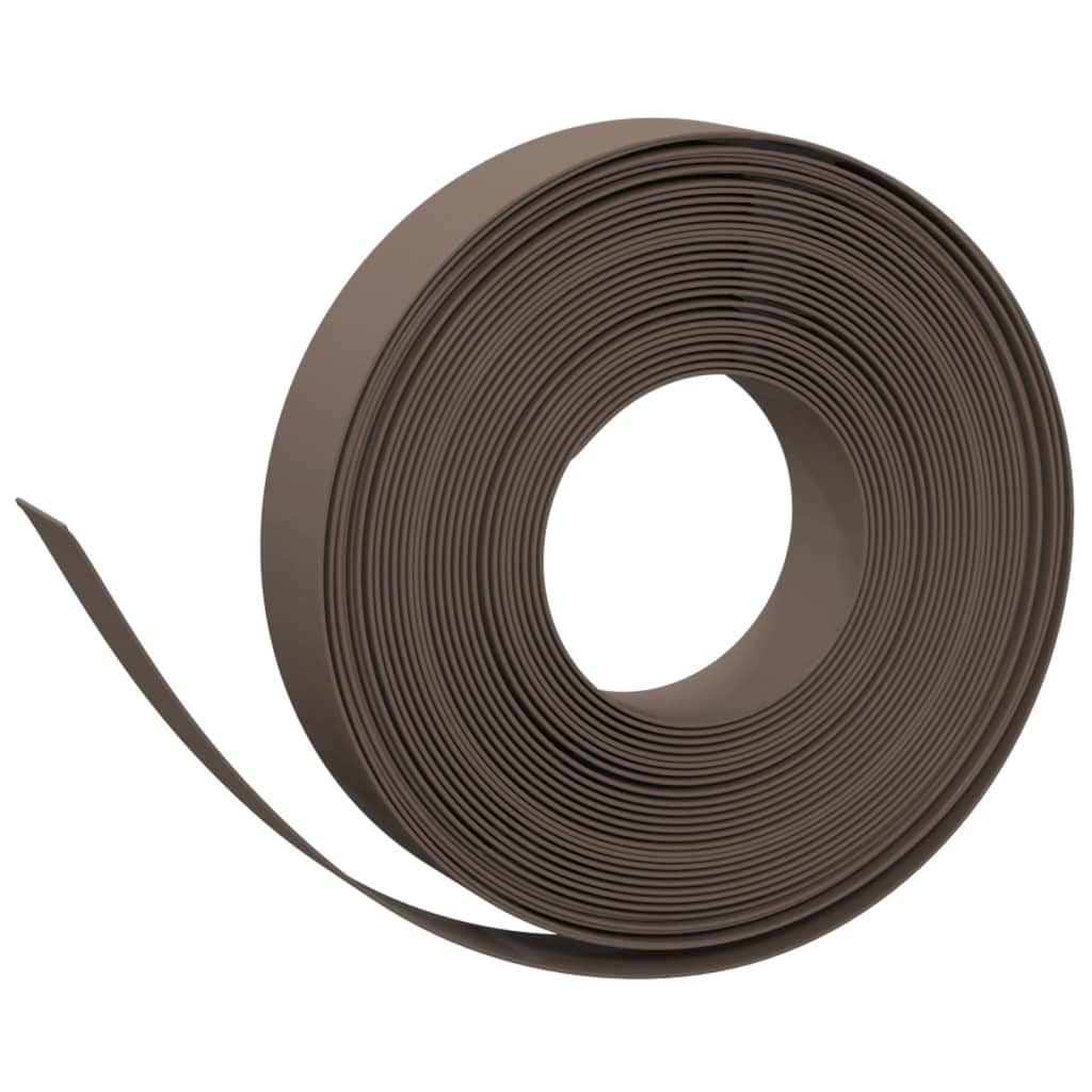 Vidaxl Gartenkanten 5 ST 10 m 10 cm Polyethylenbraun