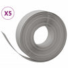 Vidaxl Gartenkanten 5 ST 10 m 15 cm Polyethylengrau