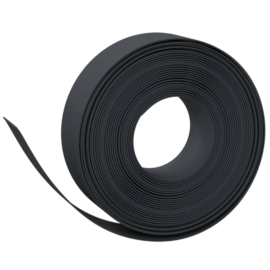 VIDAXL Gartenkanten 2 PCs 10 m 15 cm Polyethylen Schwarz