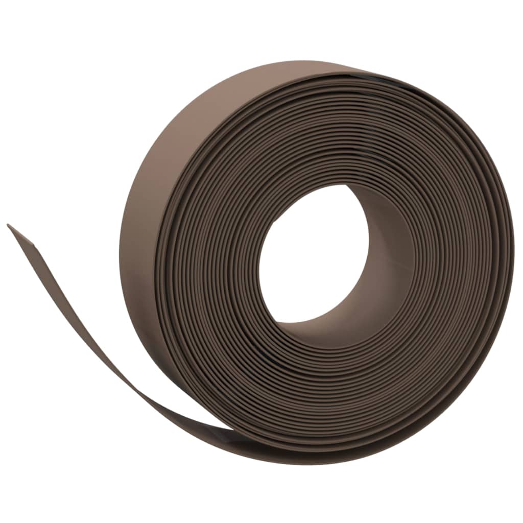 Vidaxl Gartenkanten 5 ST 10 m 15 cm Polyethylenbraun