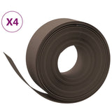 Vidaxl Gartenkanten 4 ST 10 m 20 cm Polyethylenbraun - afbeelding 2