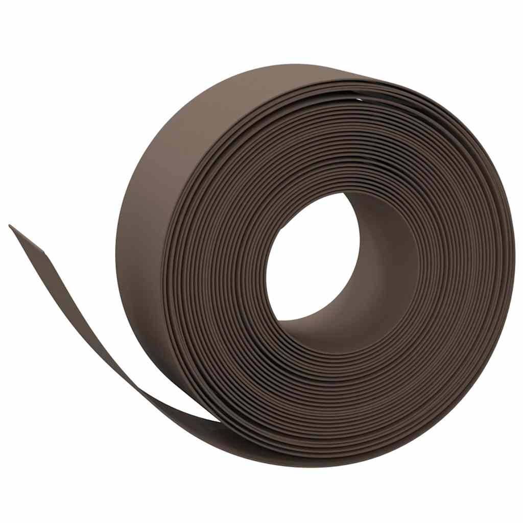 Vidaxl Gartenkanten 5 ST 10 m 20 cm Polyethylenbraun