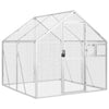 Vidaxx Voliere 1,79x2x1,85 m Aluminium Silber