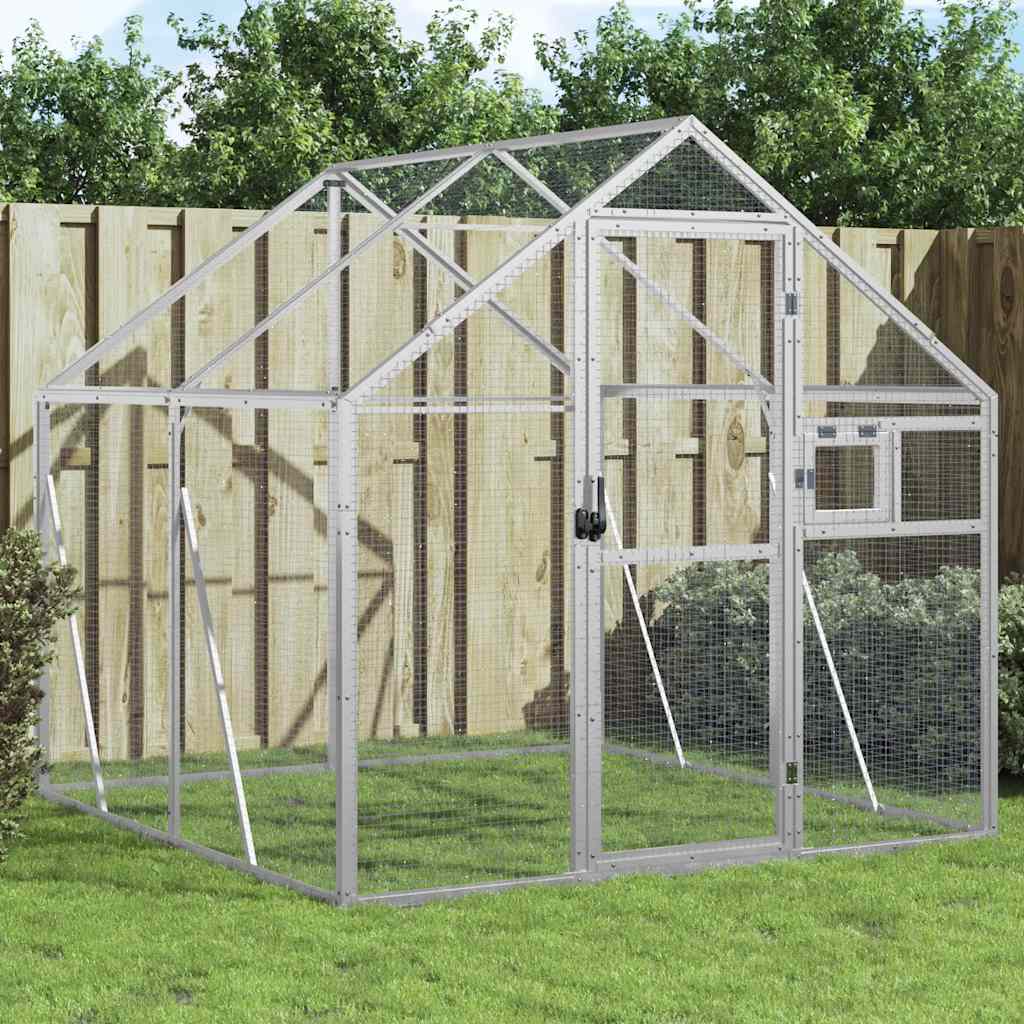 Vidaxx Voliere 1,79x2x1,85 m Aluminium Silber