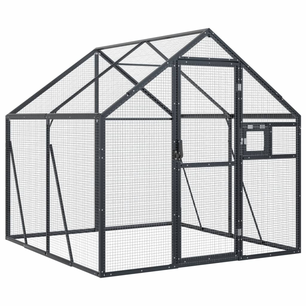 Vidaxx Voliere 1,79x2x1,85 m Aluminium Anthrazit