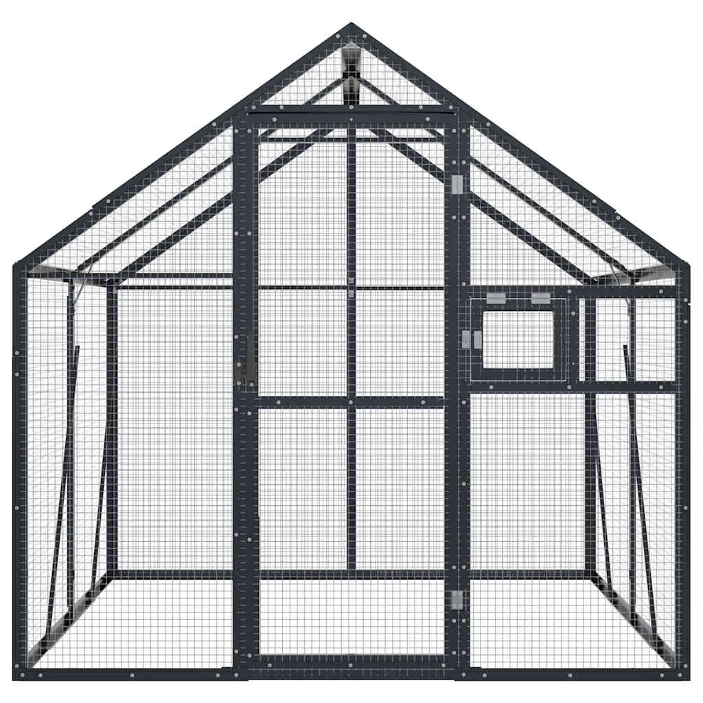 Vidaxx Voliere 1,79x2x1,85 m Aluminium Anthrazit