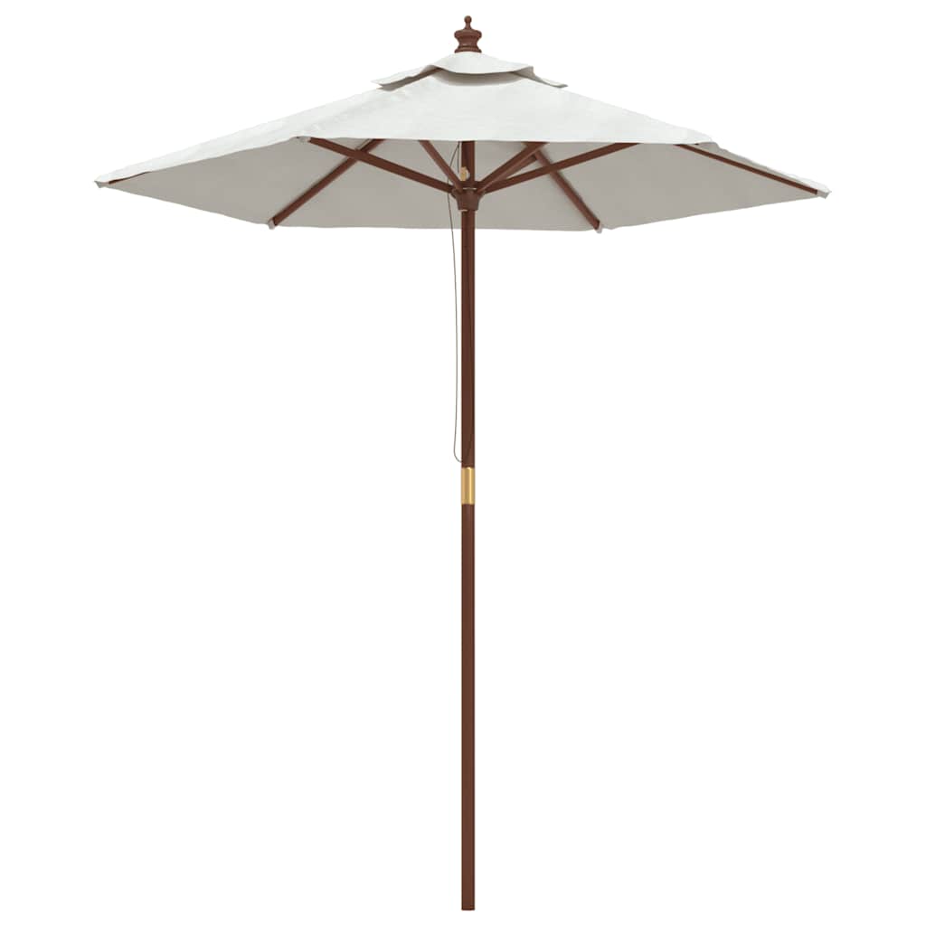 VIDAXL -Parasol mit Holzstange 196x231 cm sandgeläutet