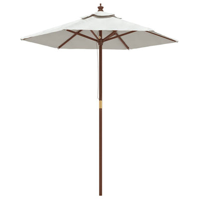 VIDAXL -Parasol mit Holzstange 196x231 cm sandgeläutet