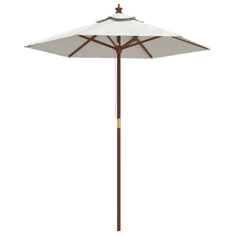 VIDAXL -Parasol mit Holzstange 196x231 cm sandgeläutet