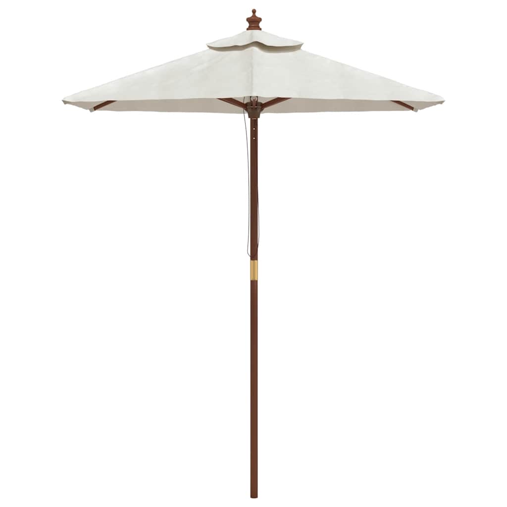 VIDAXL -Parasol mit Holzstange 196x231 cm sandgeläutet