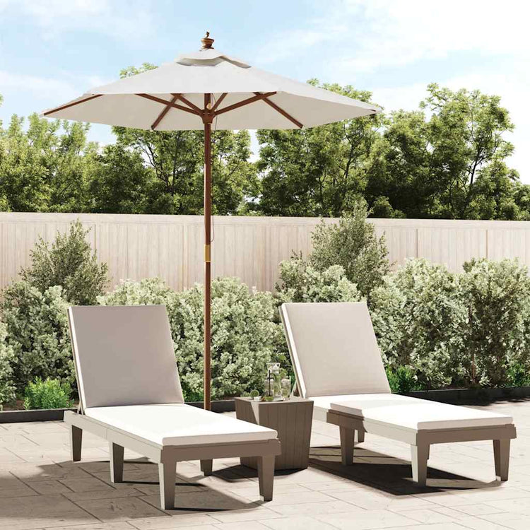 VIDAXL -Parasol mit Holzstange 196x231 cm sandgeläutet