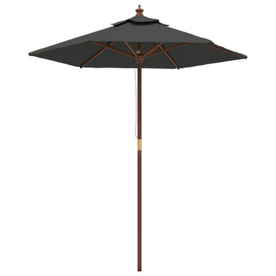 VIDAXL -Parasol mit Holzstange 196x231 cm Anthrazit -ausgelöst