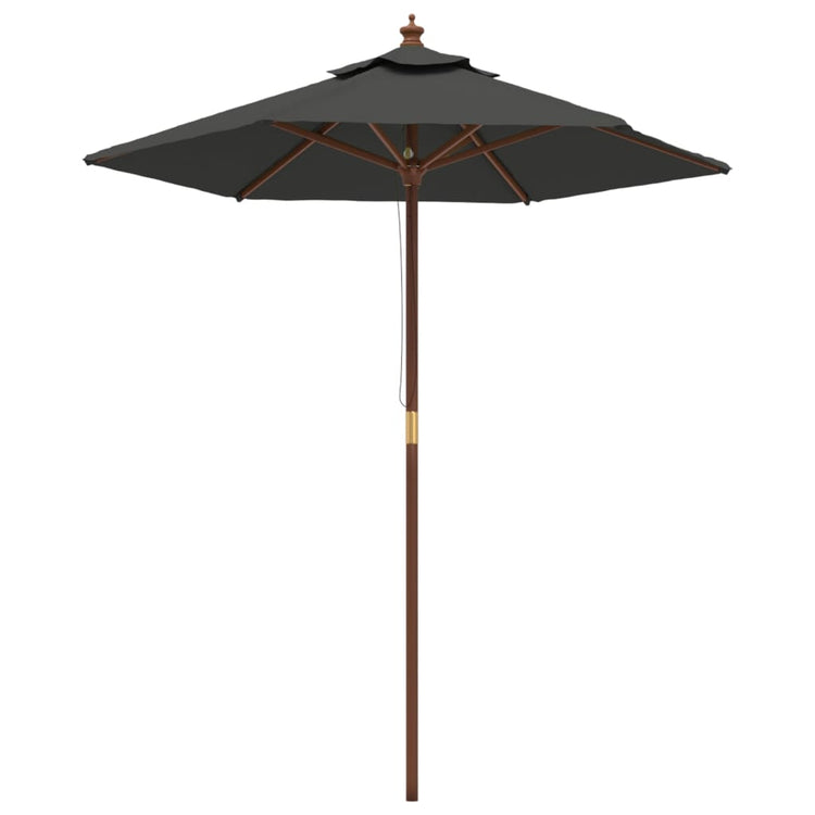 VIDAXL -Parasol mit Holzstange 196x231 cm Anthrazit -ausgelöst