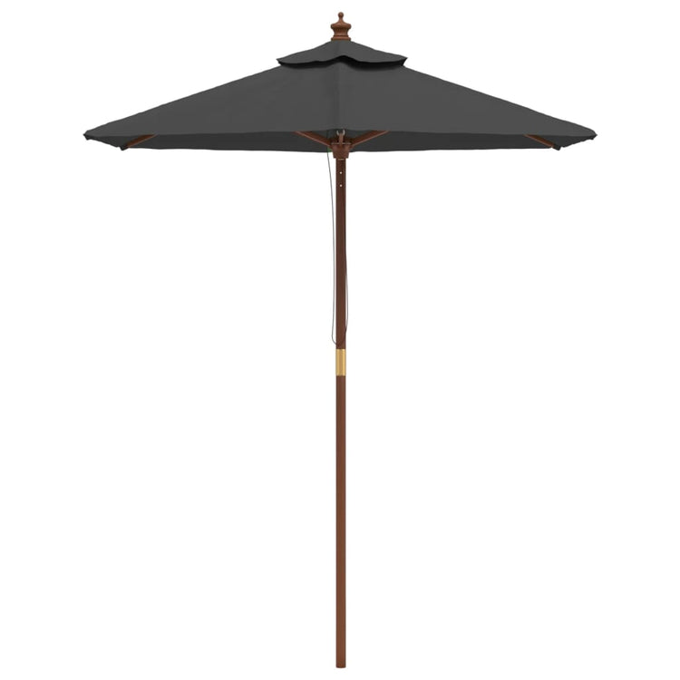 VIDAXL -Parasol mit Holzstange 196x231 cm Anthrazit -ausgelöst