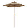 Vidaxl Parasol mit Holzstange 196x231 cm Taupe