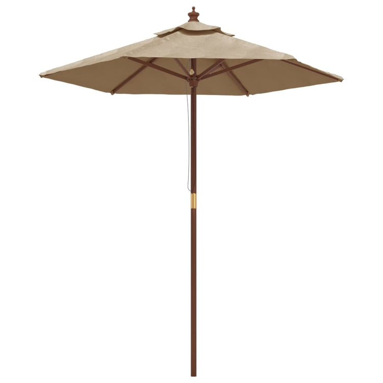 Vidaxl Parasol mit Holzstange 196x231 cm Taupe