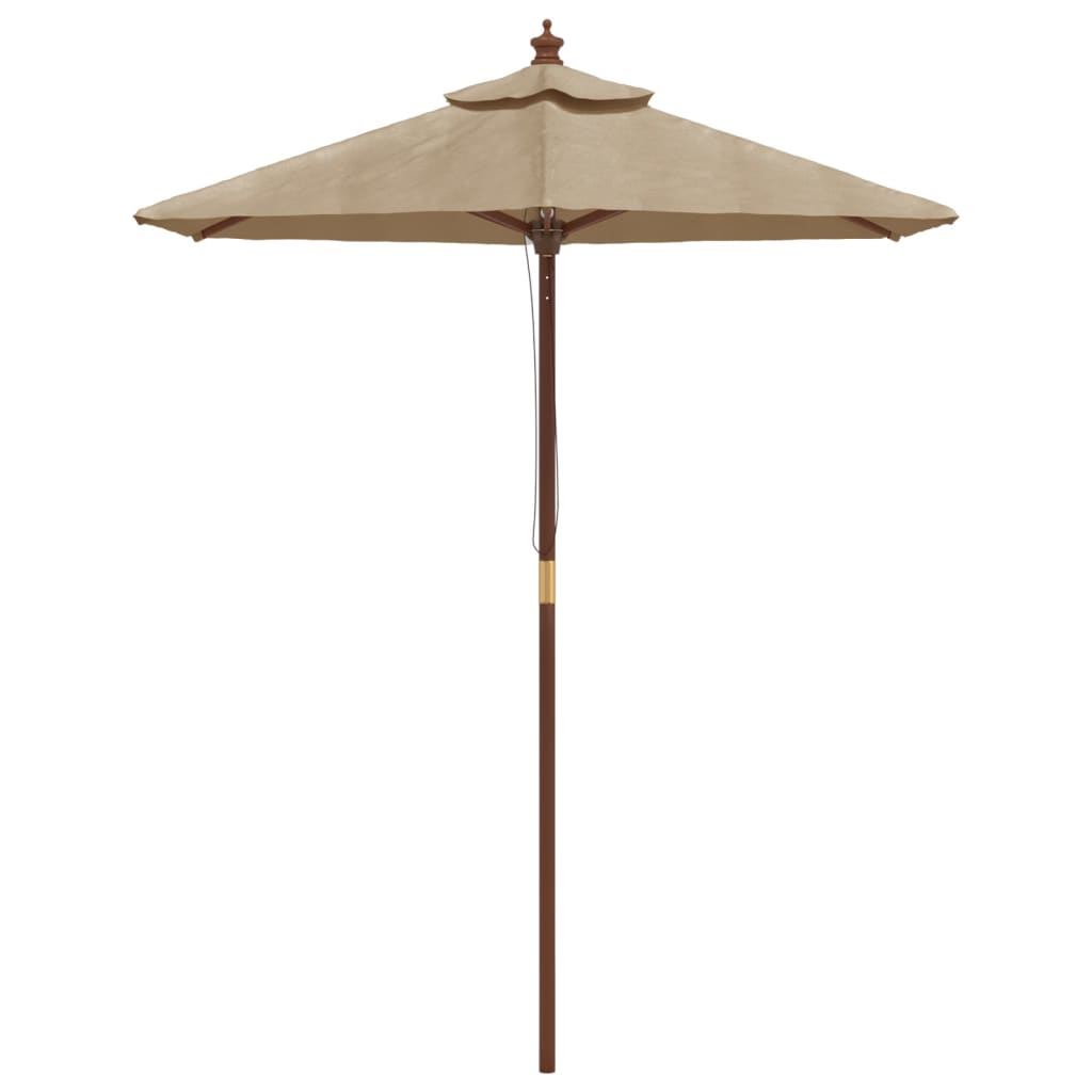 Vidaxl Parasol mit Holzstange 196x231 cm Taupe