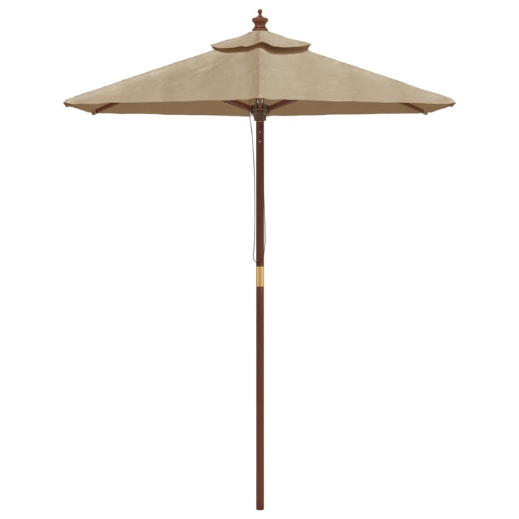 Vidaxl Parasol mit Holzstange 196x231 cm Taupe