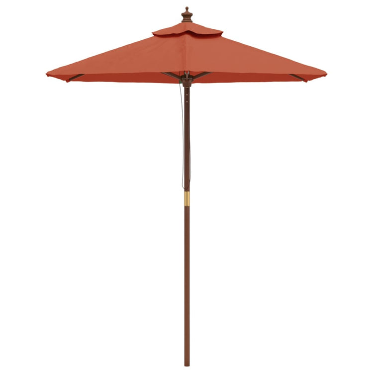 Vidaxl Parasol mit Holzstange 196x231 cm Terracotta -gelöscht