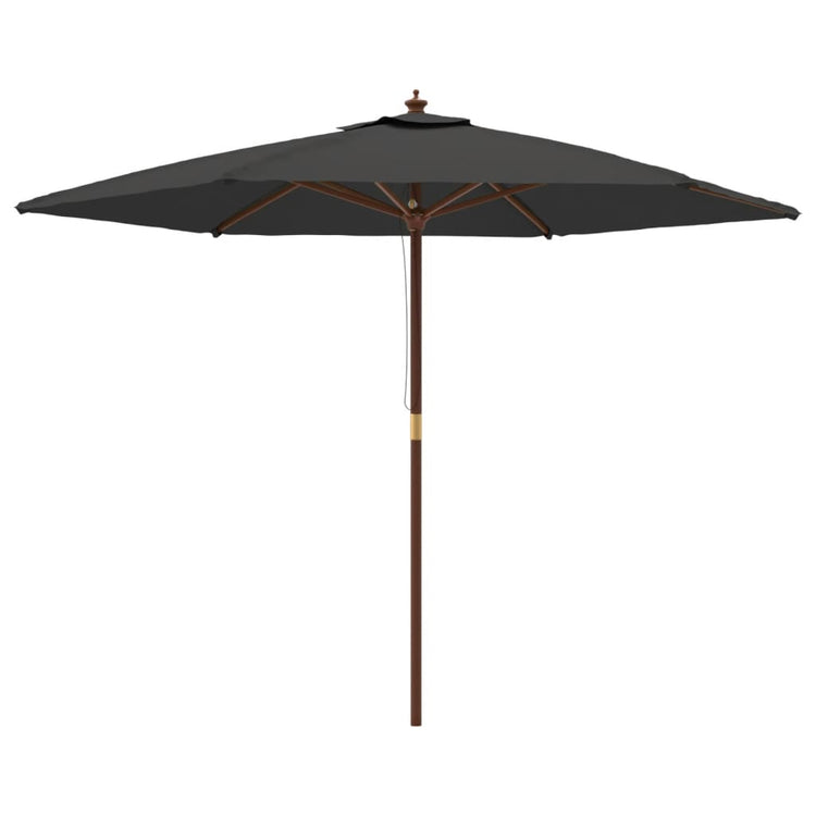 VIDAXL -Parasol mit Holzstange 299x240 cm Anthrazit -gelöscht