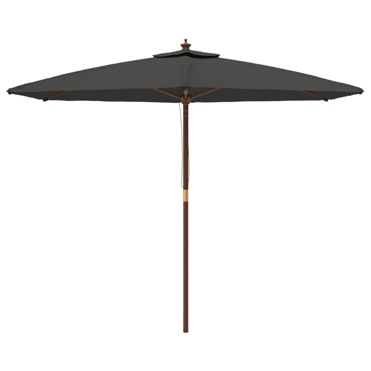 VIDAXL -Parasol mit Holzstange 299x240 cm Anthrazit -gelöscht