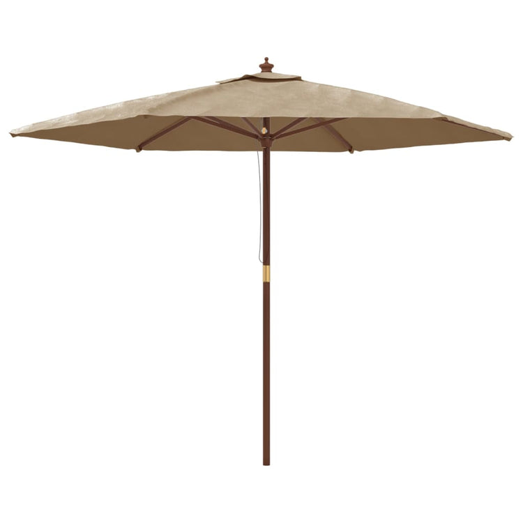 VIDAXL -Parasol mit Holzstange 299x240 cm Taupe